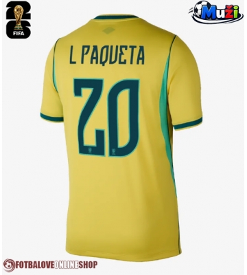Brazílie Lucas Paqueta #20 Domácí Dres MS 2026 Krátkým Rukávem